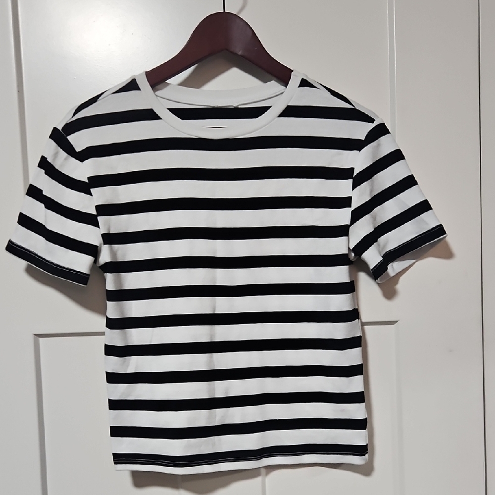 Black and White Striped T-Shirt